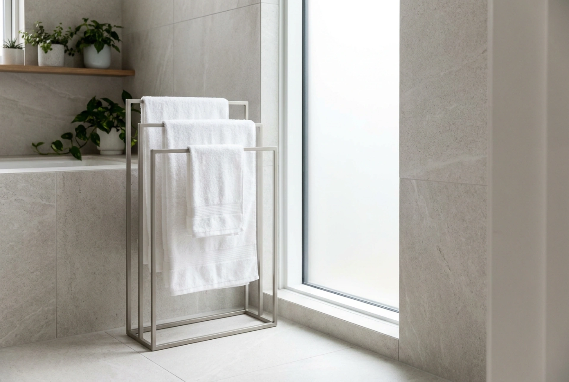 Schmaler Wäscheständer und die optimale Platzierung im Badezimmer