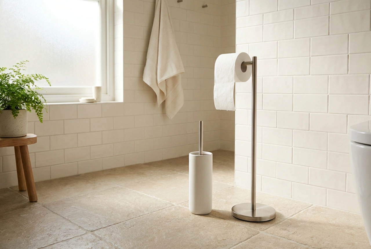 Wie Sie den perfekten Platz für Toilettenpapier- und Klobürstenhalter wählen