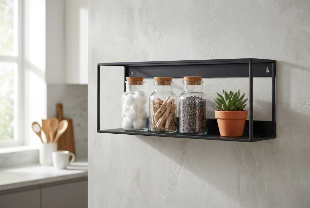 Metallwandregale: Minimalistische Ordnung ohne schwere Möbel