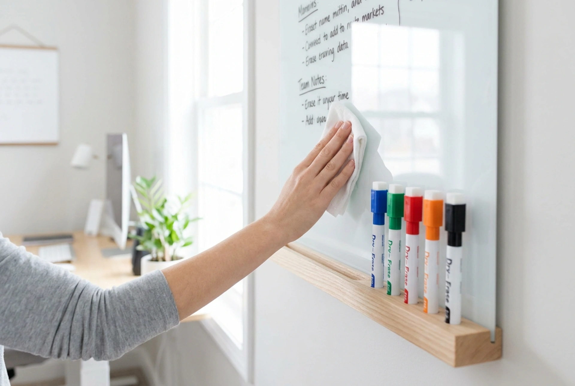 Whiteboards reinigen und Notizen systematisch strukturieren