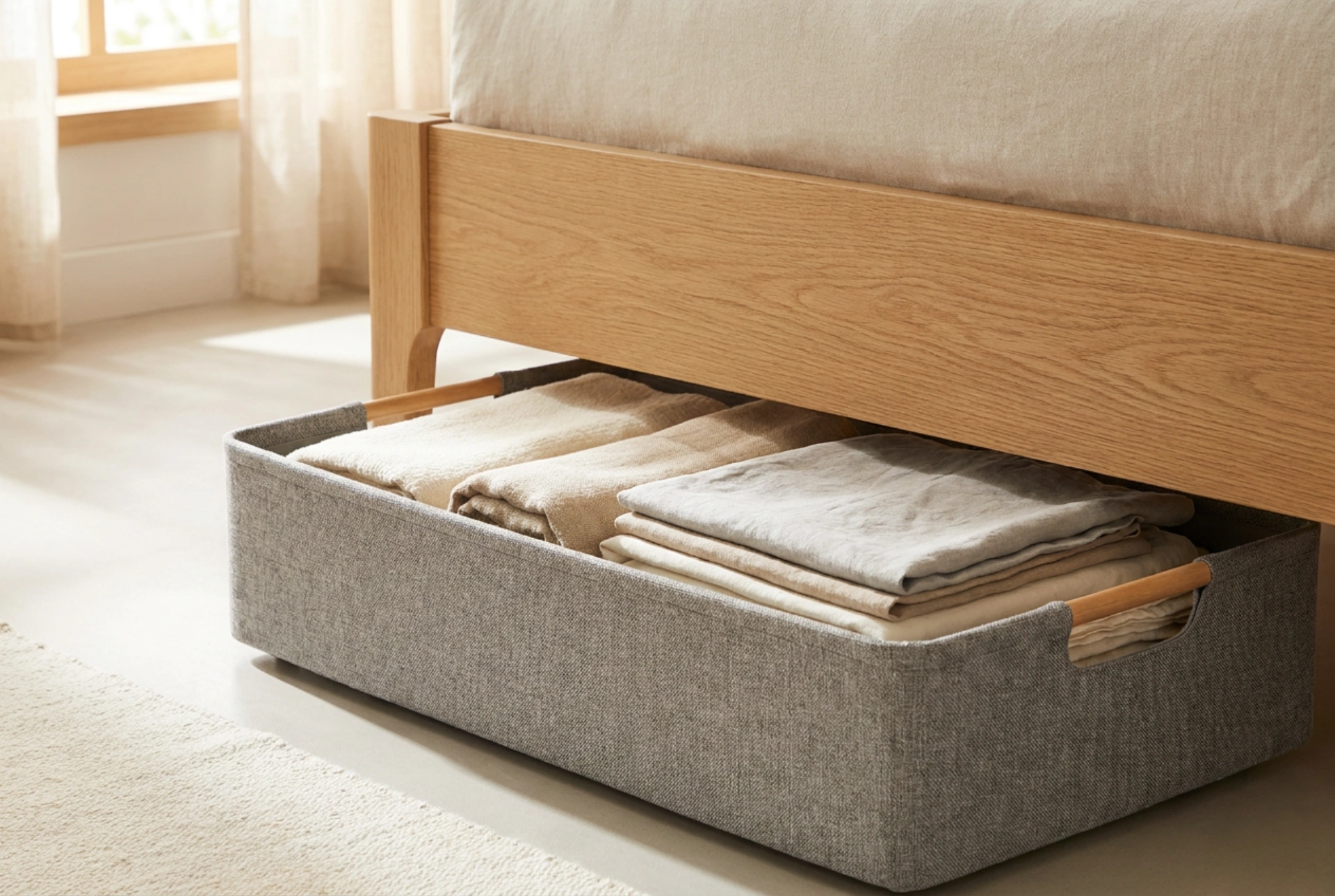 Stauraum unter dem Bett: Wie Sie Rollboxen effizient und ordentlich nutzen