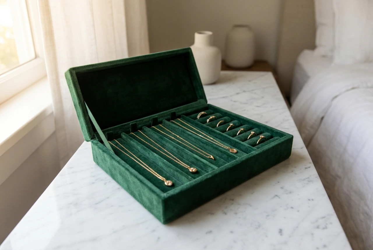 Wie man eine große Schatulle zur Organisation von Schmuck nutzt