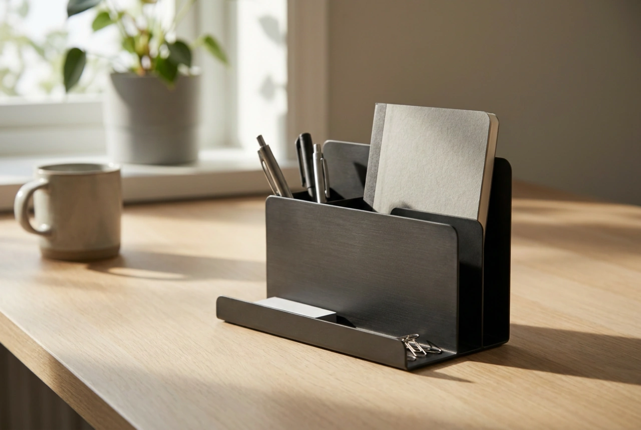 Schreibtisch-Organizer aus Metall: Struktur schaffen ohne visuelle Unruhe