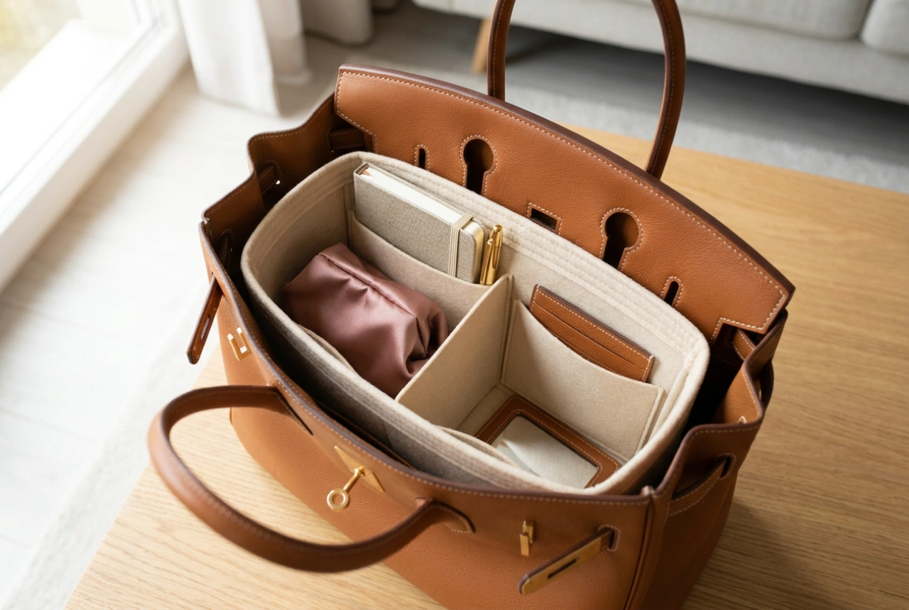 Wie ein eleganter Taschenorganizer dauerhaft für Ordnung in der Handtasche sorgt