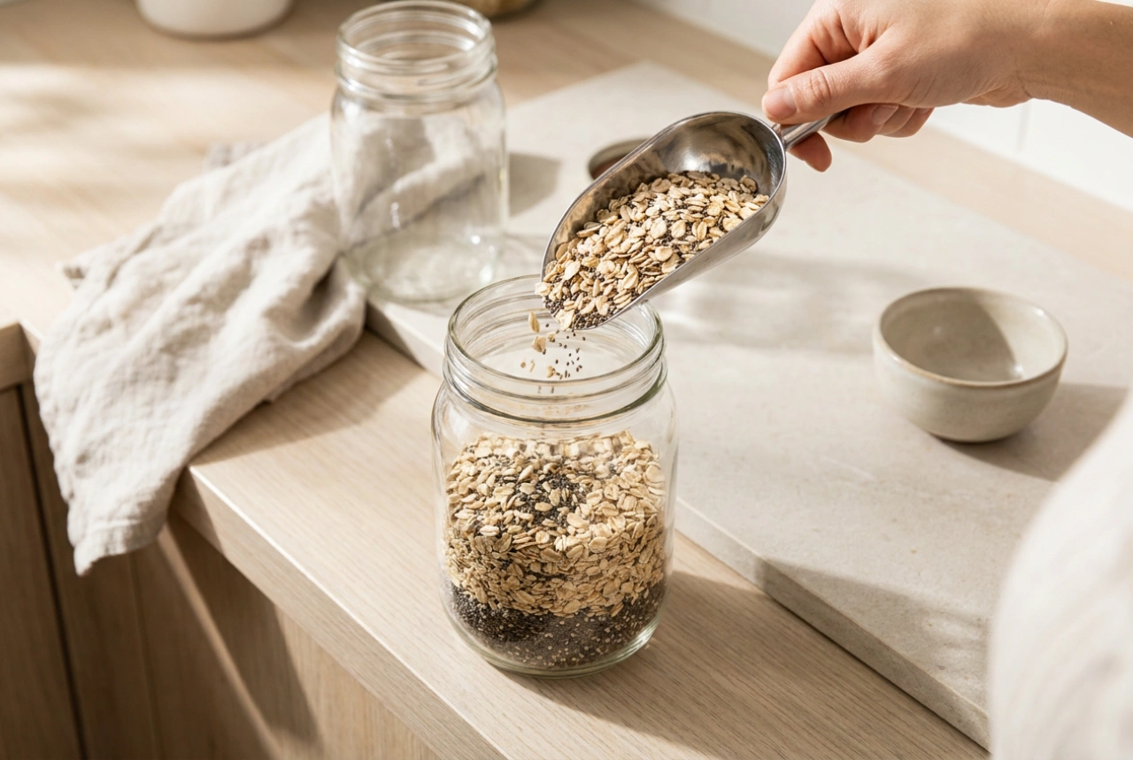 Haferflocken im Glas zubereiten: Sauber und effizient am Morgen