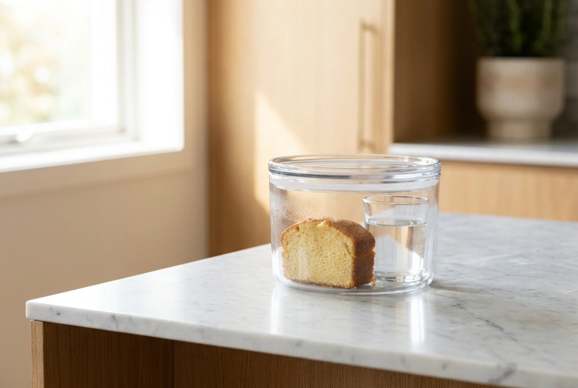 Wie Sie Kuchen im Plastikbehälter frisch und saftig halten