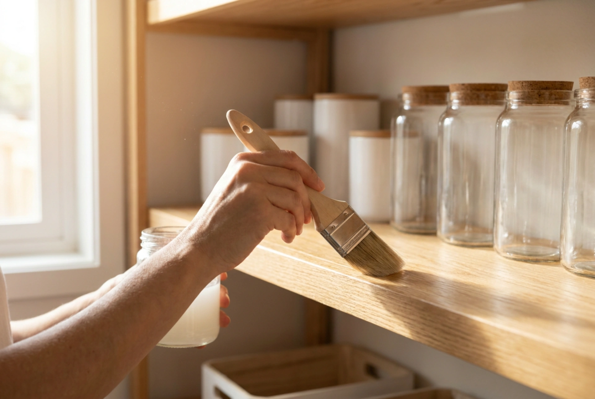 Wie man Holzregale in der Speisekammer vor Feuchtigkeit schützt