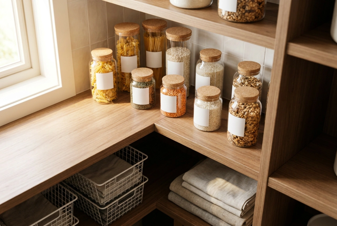 Eckregale in der Speisekammer optimal nutzen: So vermeiden Sie tote Winkel