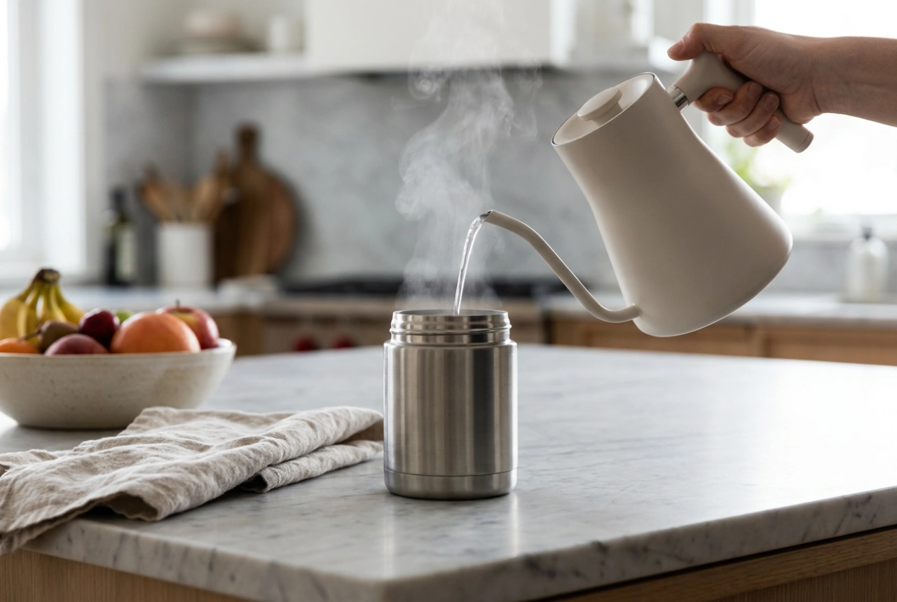 Thermobehälter für Essen richtig befüllen: So bleibt das Mittagessen heiß