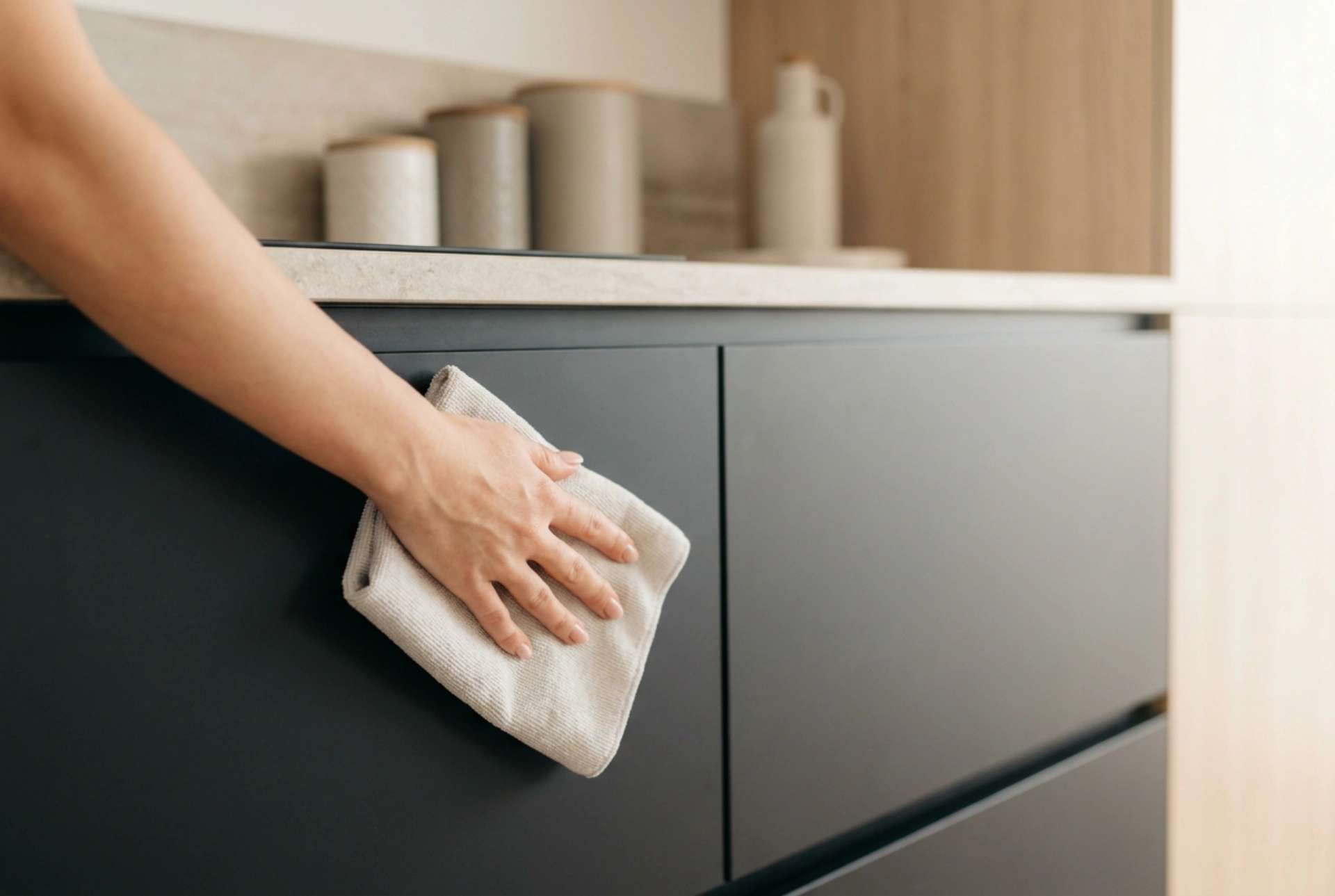 Wie Sie integrierte Side-by-Side-Kühlschränke und deren Möbelfronten materialschonend reinigen
