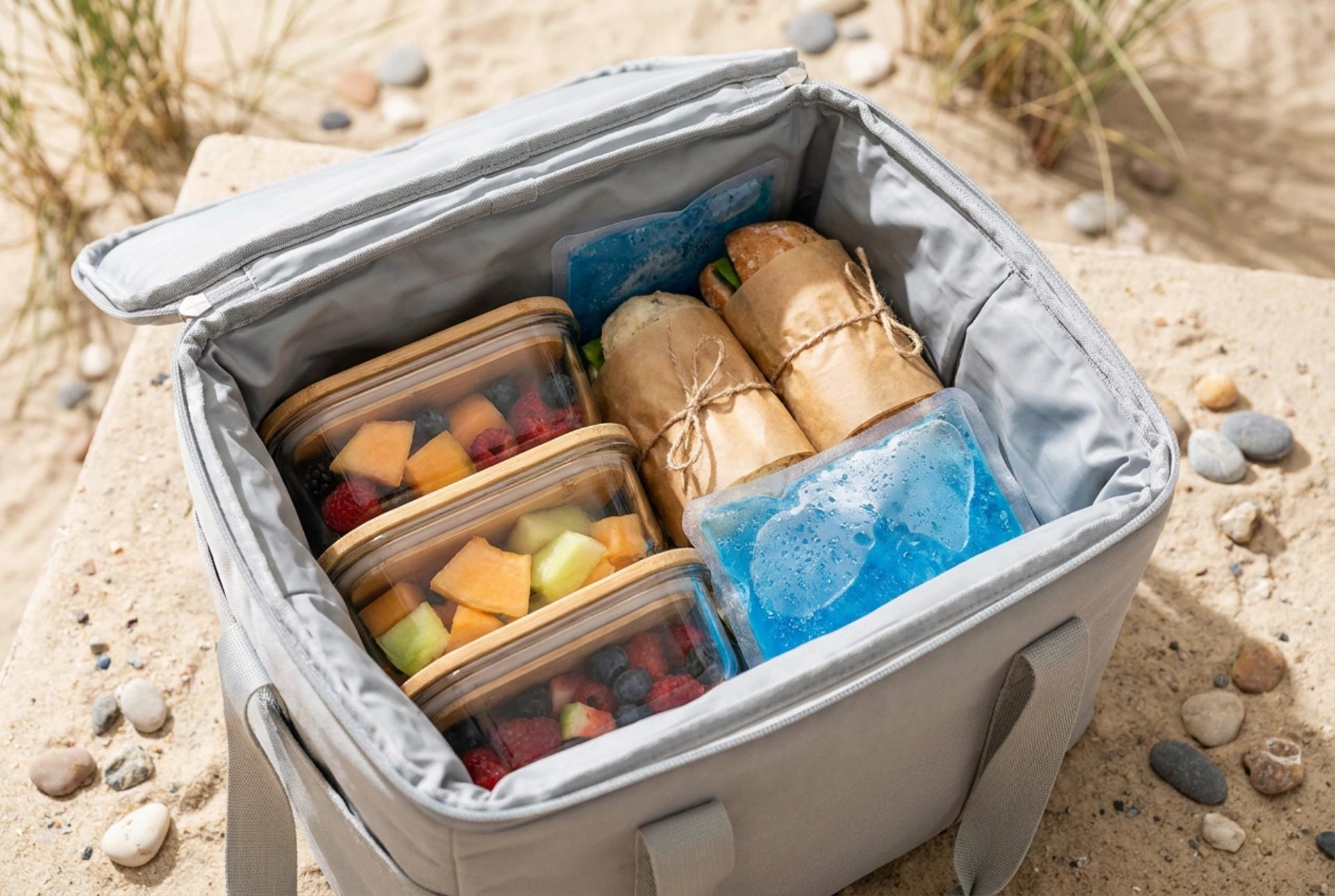 Kühltasche richtig packen: So bleiben Lebensmittel am Strand physikalisch perfekt gekühlt