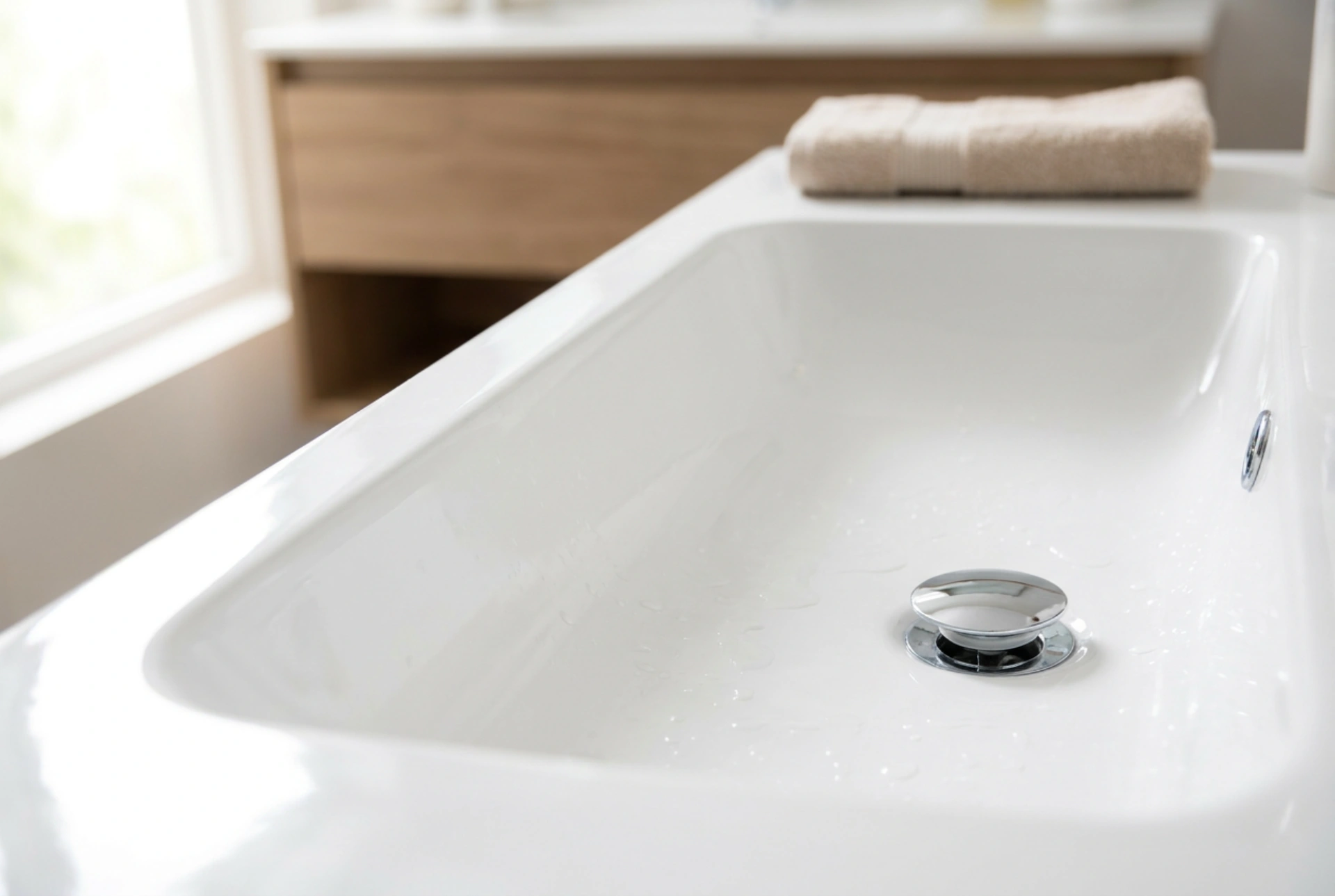 Automatischer Waschbecken-Ablauf ohne Klemmen und Gerüche