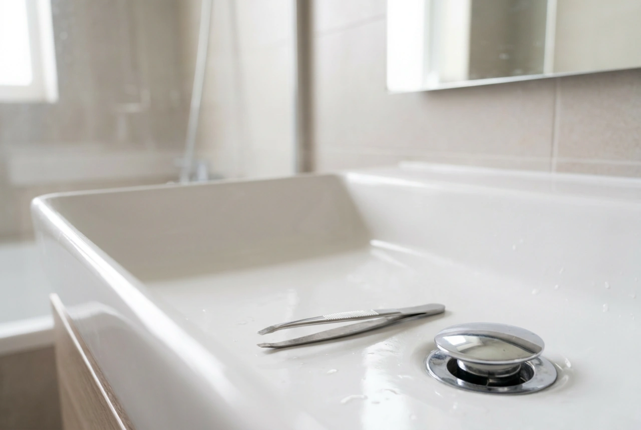 Wie Sie den Waschbecken-Ablaufstopfen von Ablagerungen und Haaren befreien