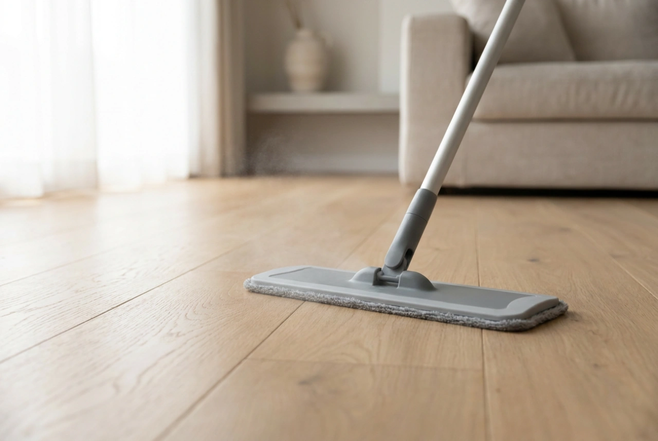 Elektrische Wischmops auf Laminat: So reinigen Sie holzbasierte Böden ohne Feuchtigkeitsschäden