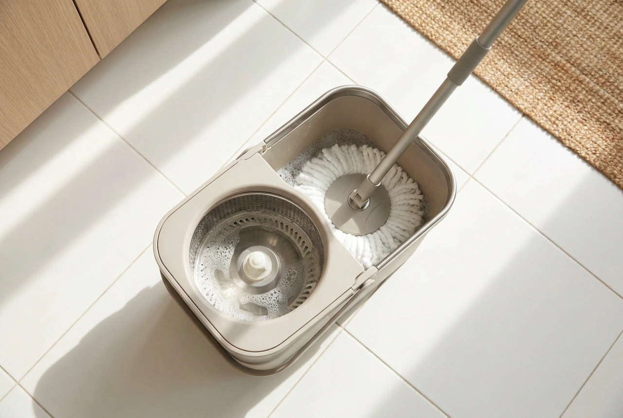 Zwei-Kammer-Eimer-Mopp: Wischen ohne Schmutzwasserverteilung