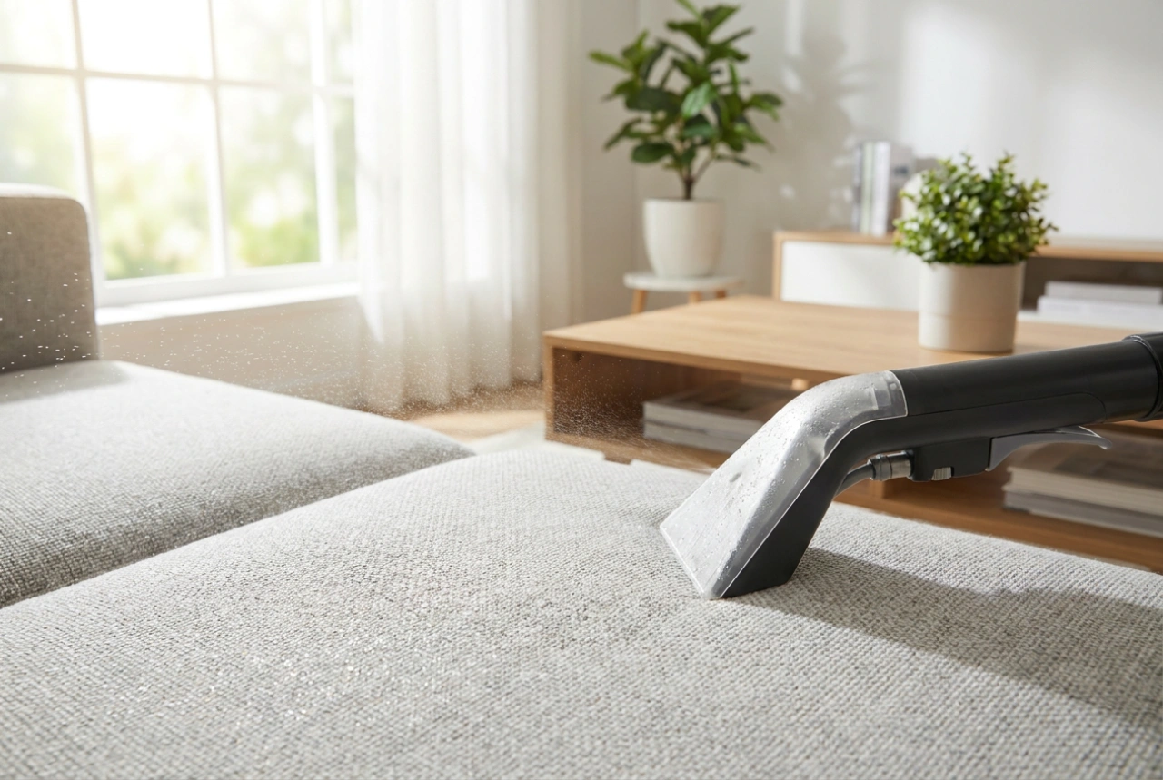 Sofa mit dem Waschsauger reinigen und schnell trocknen: Anleitung und physikalische Tipps