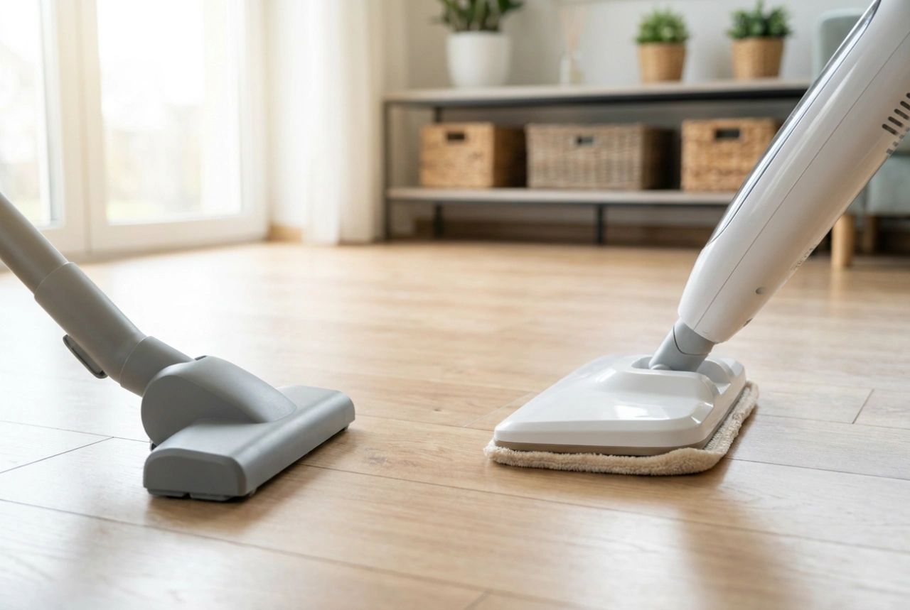 Staubsauger und Dampfmop richtig kombinieren: Die optimale Reihenfolge bei der Bodenpflege