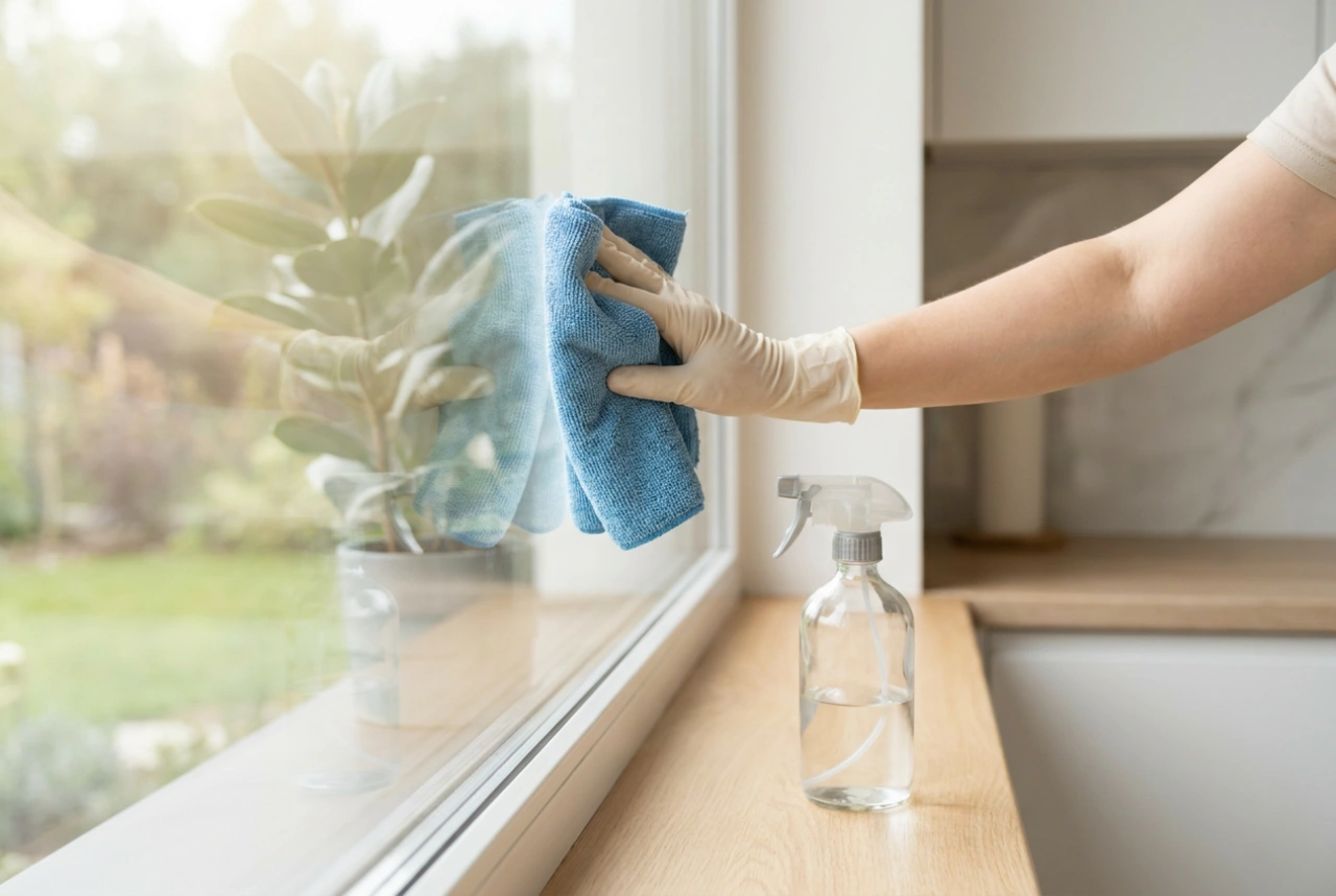 Professioneller Glasreiniger für streifenfreien Glanz und seine korrekte Anwendung