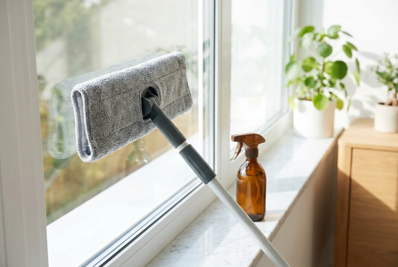 Teleskop-Fensterreiniger spritzfrei nutzen: Technik und Physik streifenfreier Sauberkeit