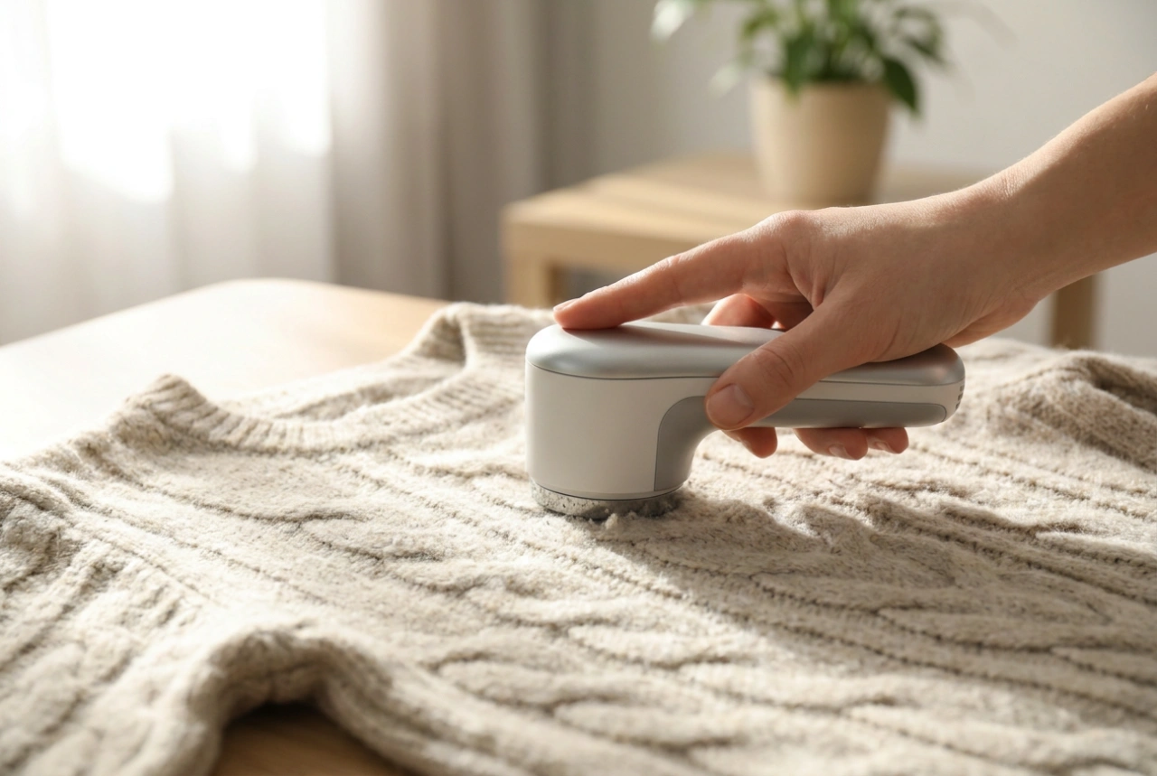Wollpullover sicher entfusseln: So nutzen Sie den Fusselrasierer materialschonend