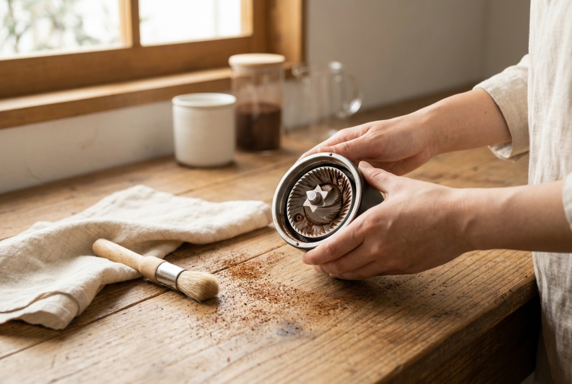 Wie Sie Ihre Kaffeemühle mit Kegelmahlwerk reinigen, ohne den Geschmack zu beeinträchtigen