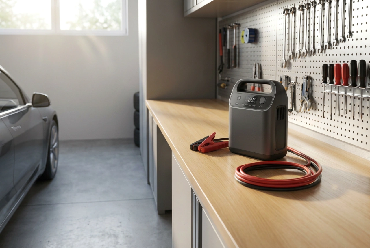 Sichere Anwendung einer Powerbank mit Starthilfefunktion