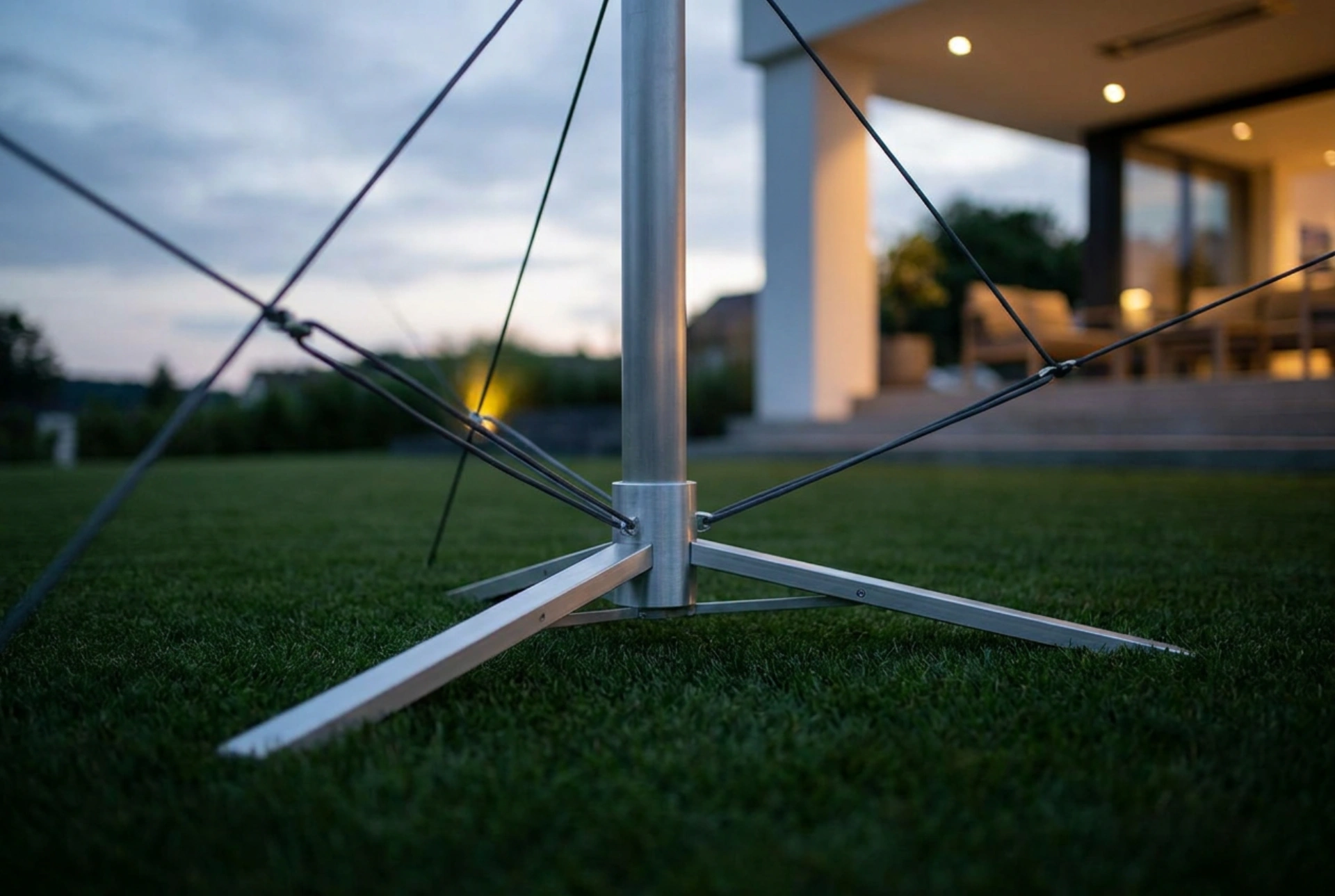 Wie man eine Outdoor-Beamerleinwand im Garten stabilisiert