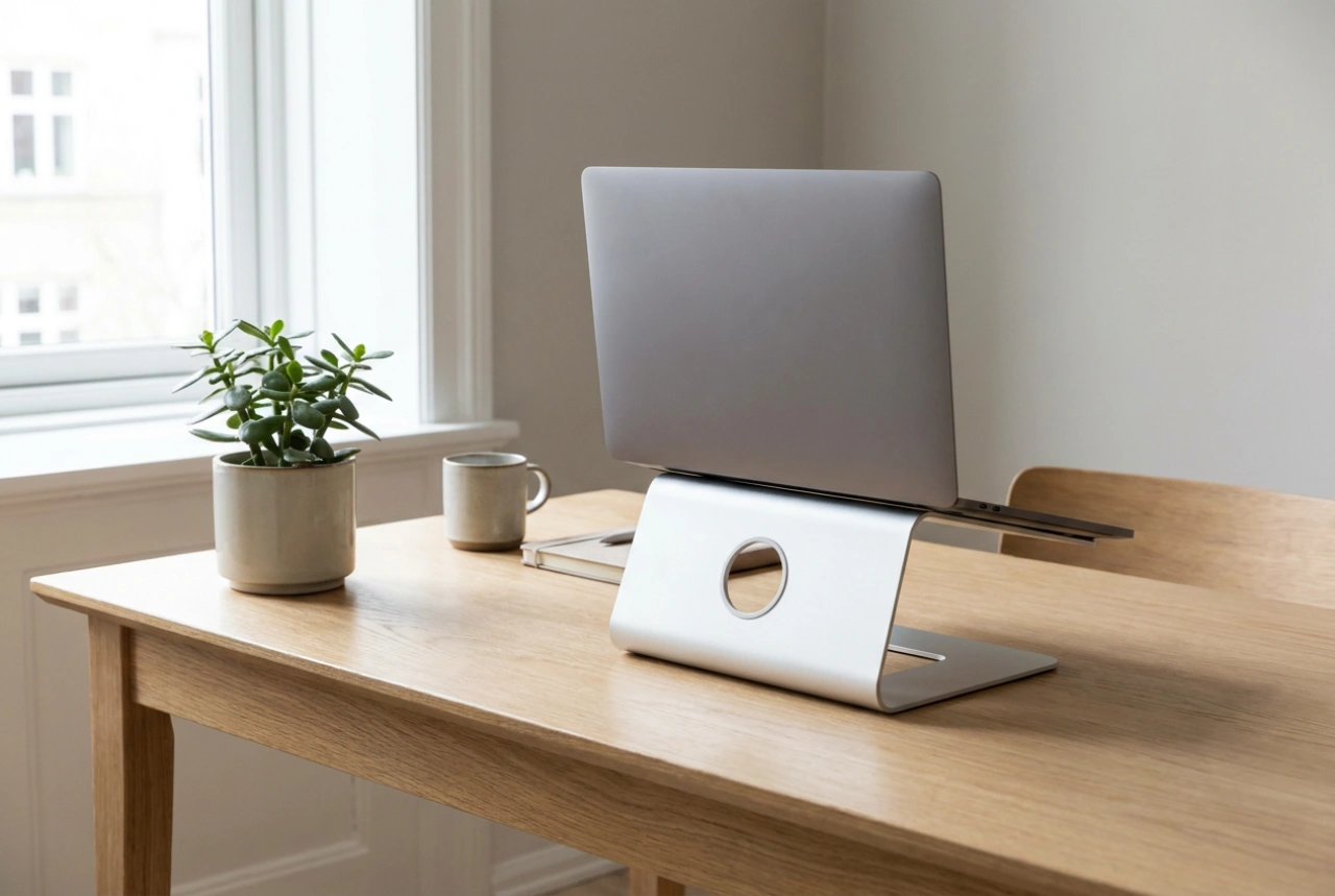 Laptop-Ständer für den Schreibtisch und die Ergonomie des Heimarbeitsplatzes