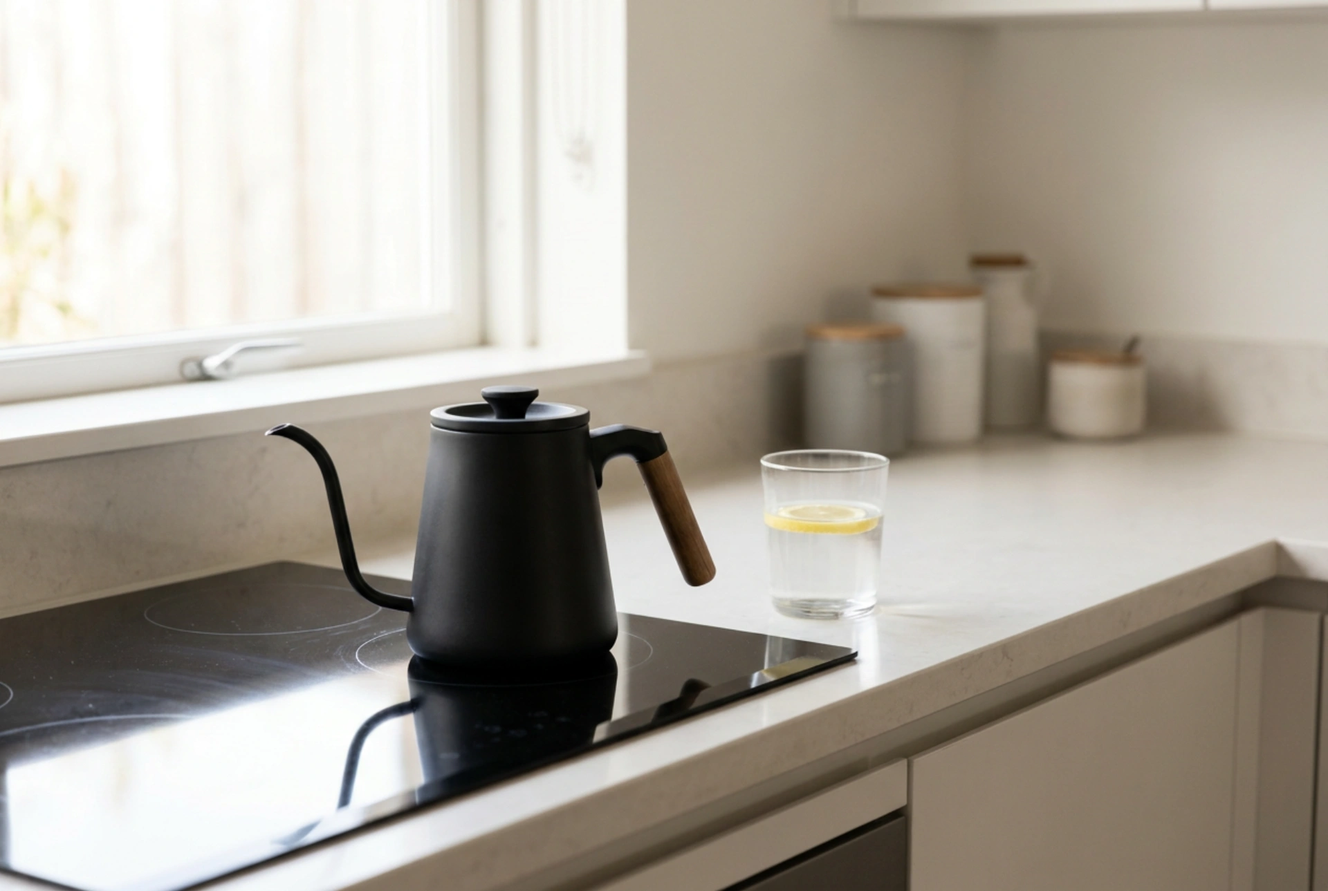 Schwarze Induktionswasserkessel entkalken: Schonende Methoden für matte Oberflächen