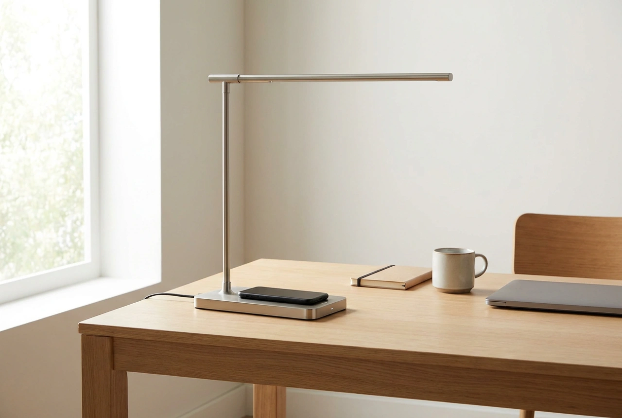 Schreibtischlampe mit induktiver Ladefunktion: Mehr Ordnung am Arbeitsplatz?