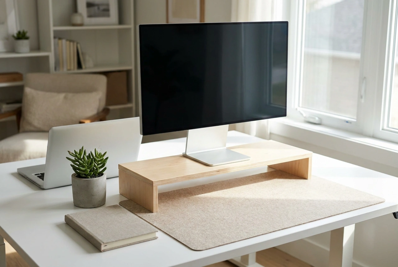 Wie Sie einen Monitorständer richtig positionieren, um den Schreibtisch zu organisieren