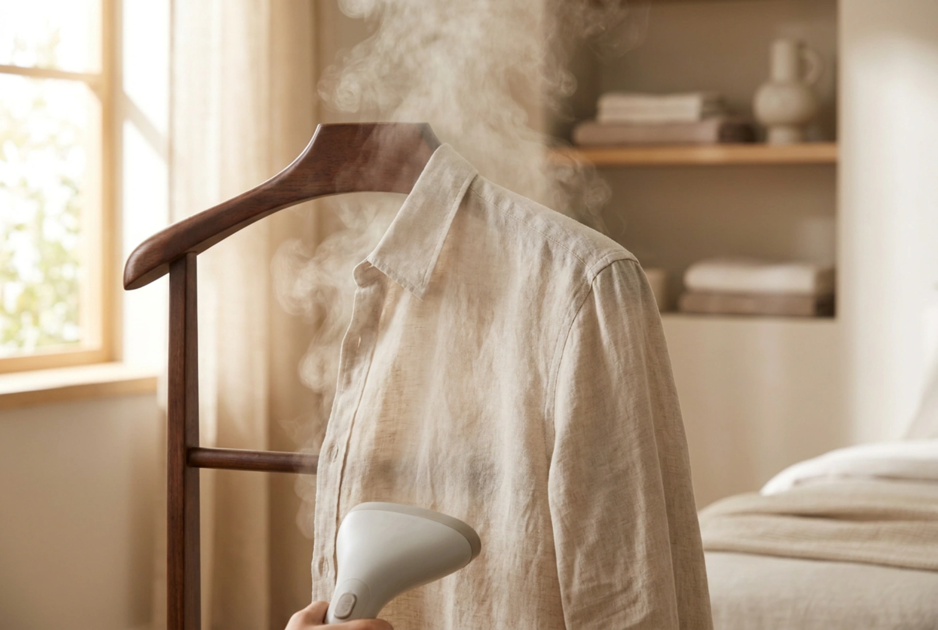 Kleidung richtig dampfglätten ohne nasse Flecken