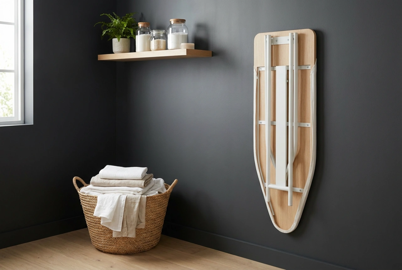 Wandklappbügelbrett in der Waschküche: Ergonomie und Montage im Fokus