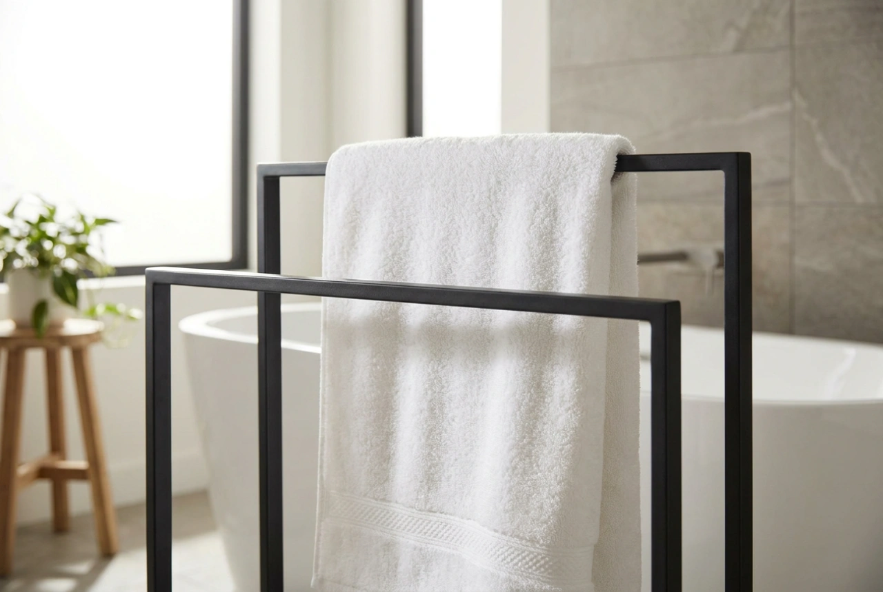 Freistehende Handtuchhalter für das Badezimmer und besseres Trocknen von Handtüchern