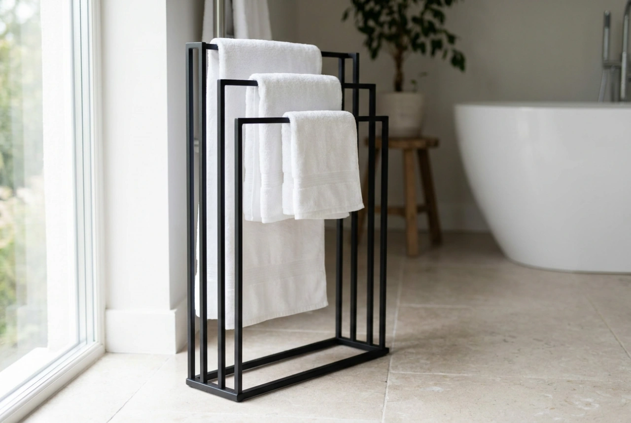Freistehende Handtuchhalter: Ordnung im Badezimmer ohne Bohren
