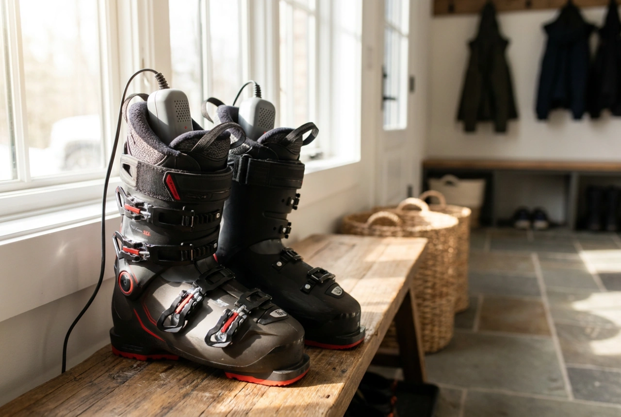 Wie Sie Skischuhe mit Heizgeräten trocknen, ohne die Innenschuhe zu beschädigen