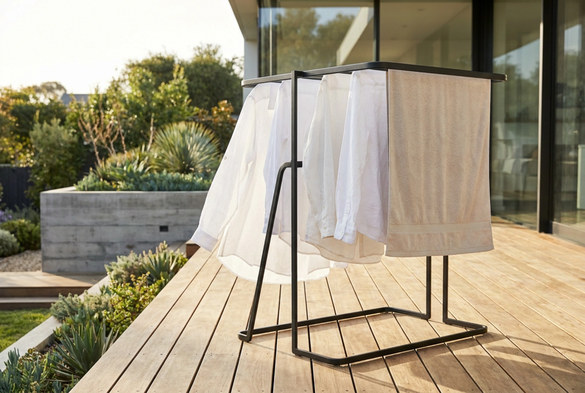 Wäscheständer im Garten: Die optimale Ausrichtung zum Wind für schnelles Trocknen