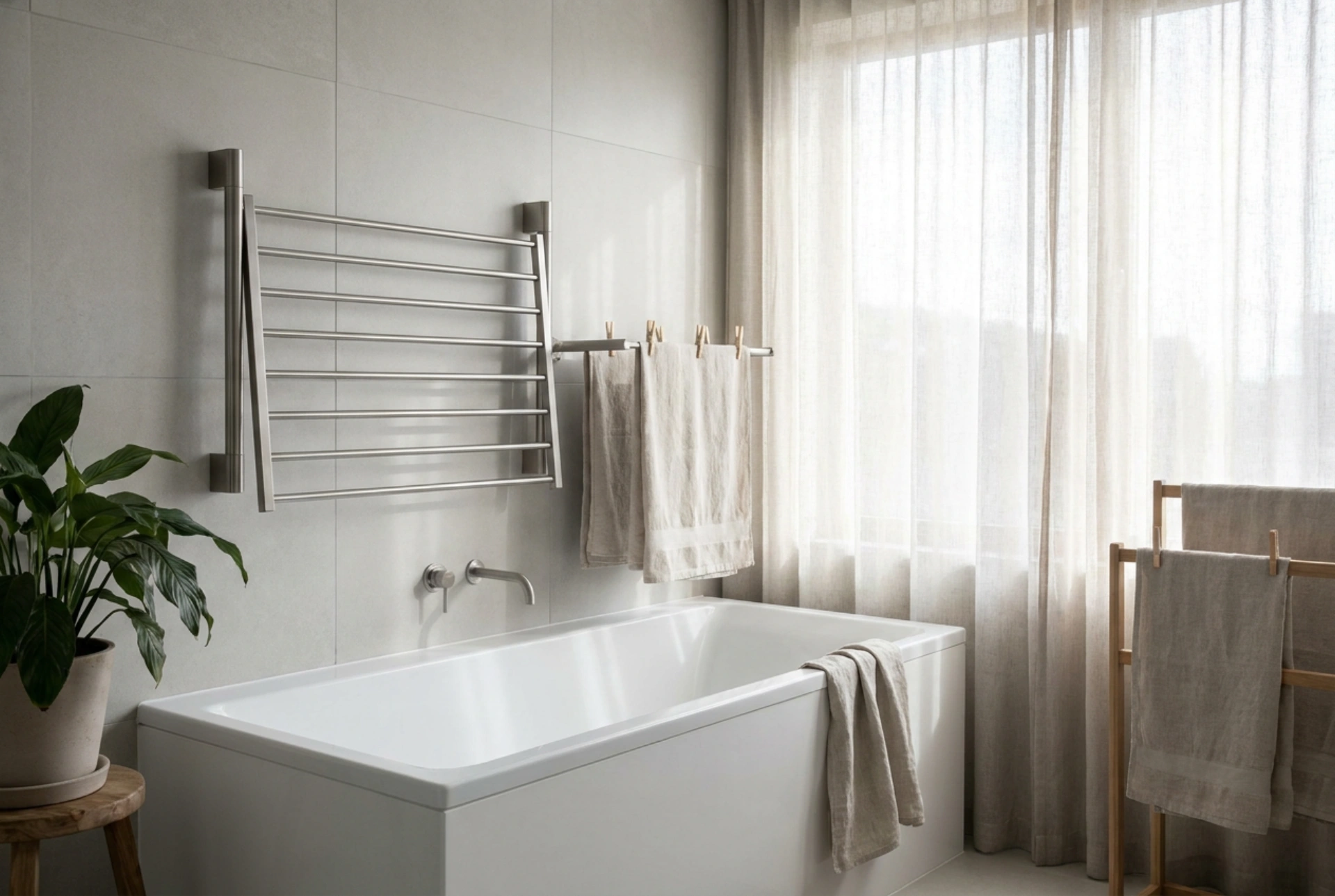 Wandwäschetrockner: Effizientes Trocknen über der Badewanne