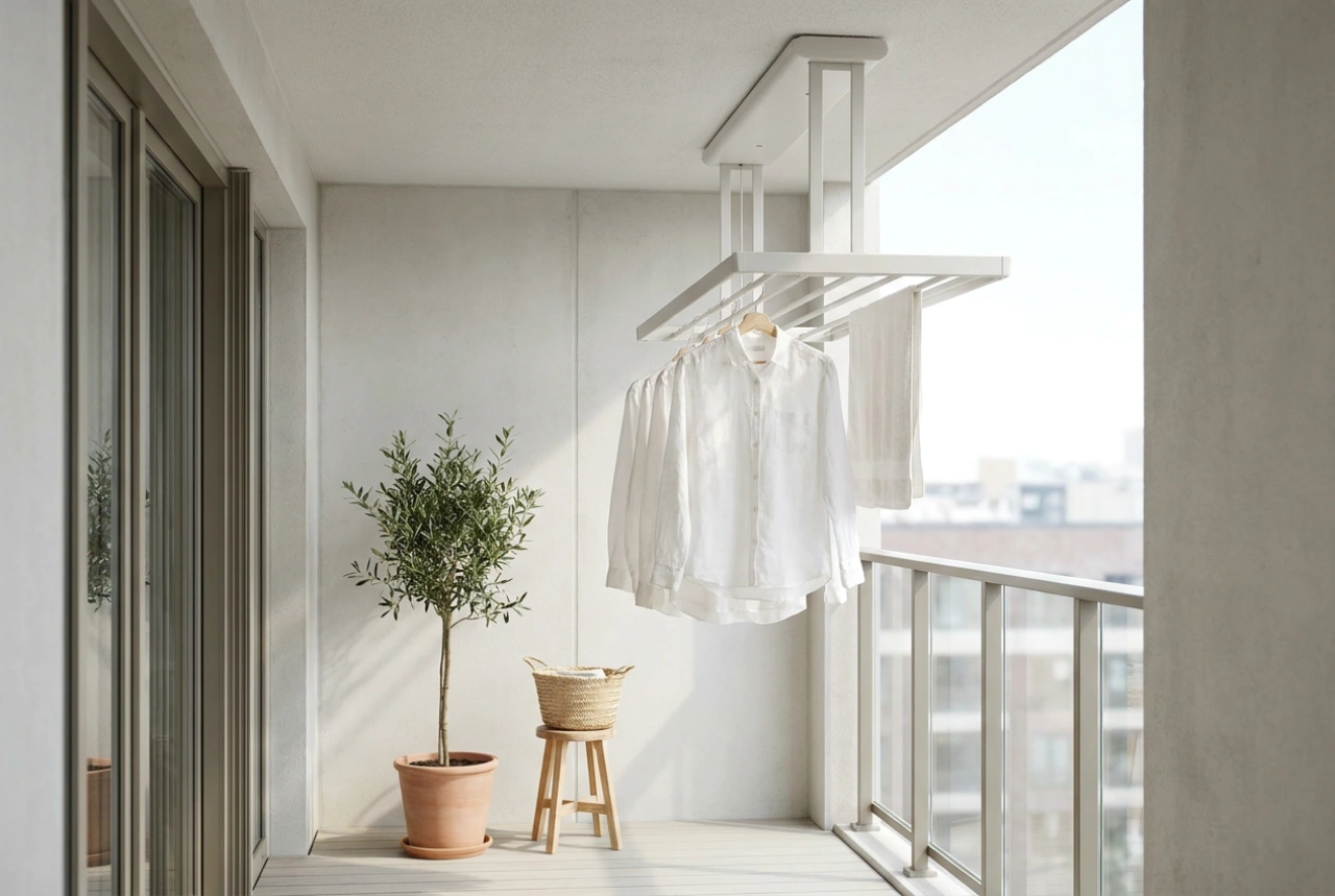 Deckenwäscheständer auf dem Balkon montieren: So finden Sie den idealen Platz