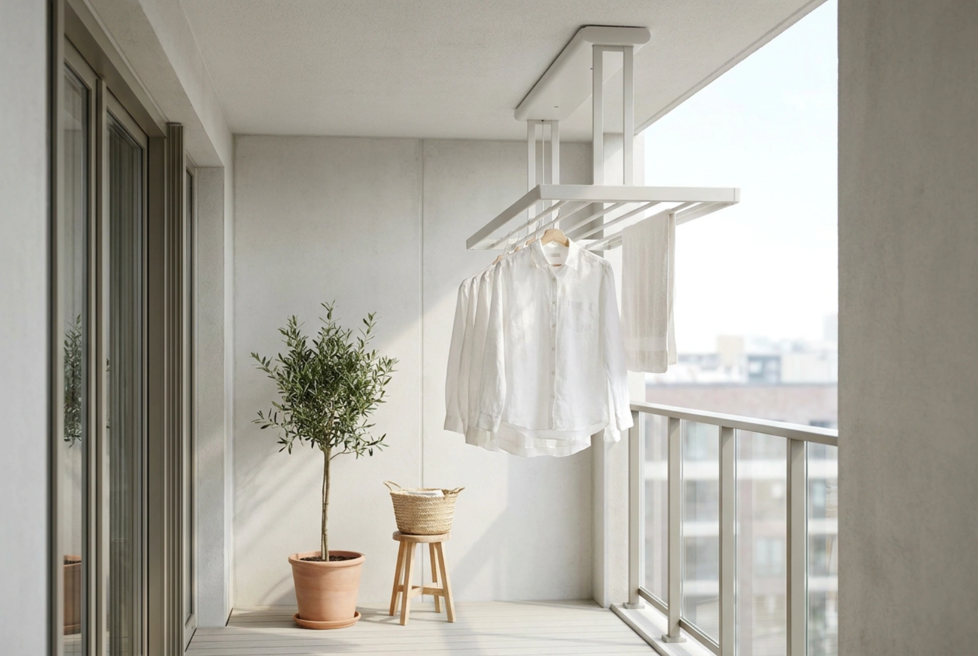 Deckenwäscheständer auf dem Balkon montieren: So finden Sie den idealen Platz