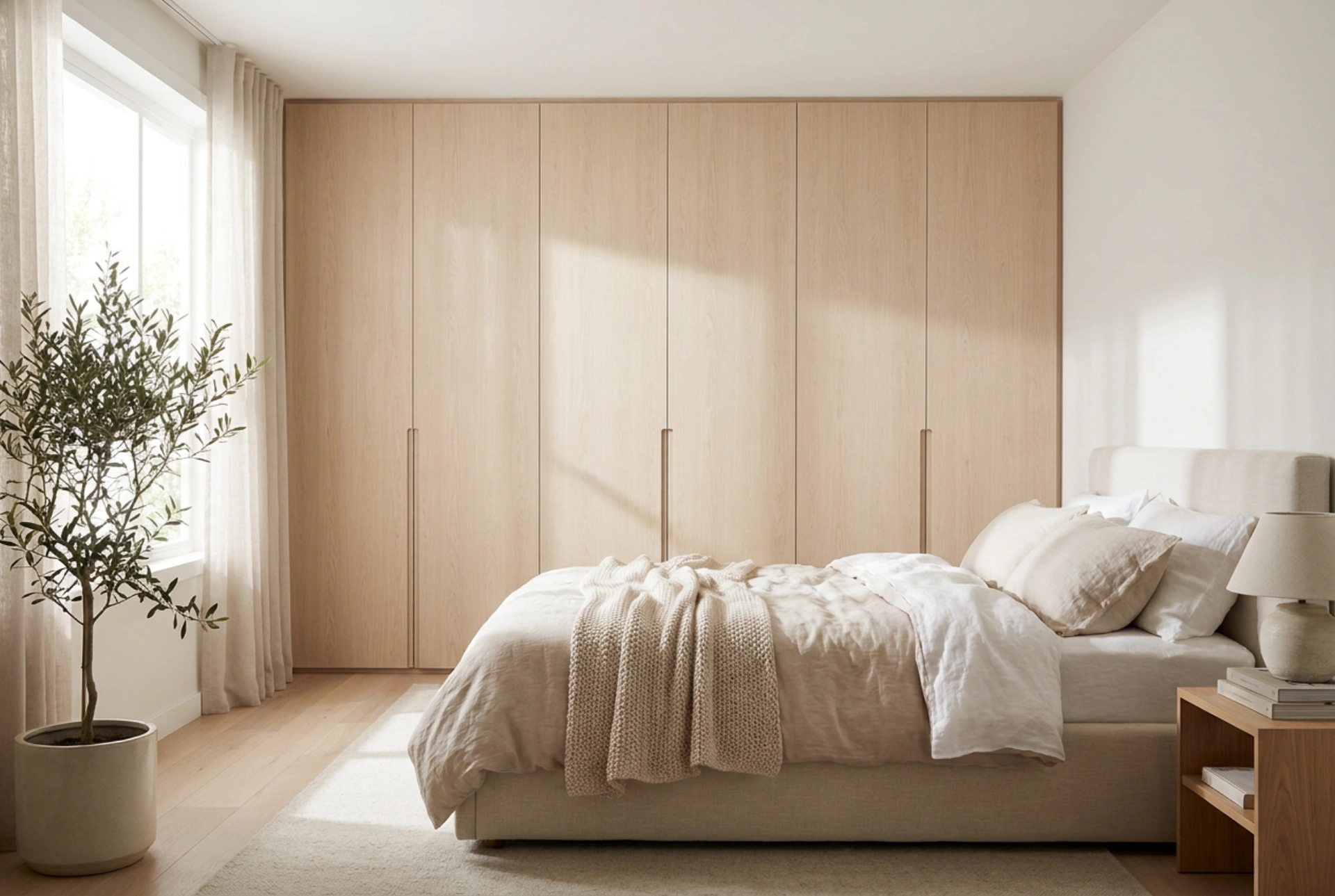 Kleines Schlafzimmer mit Schrank gestalten ohne Platzverlust am Bett