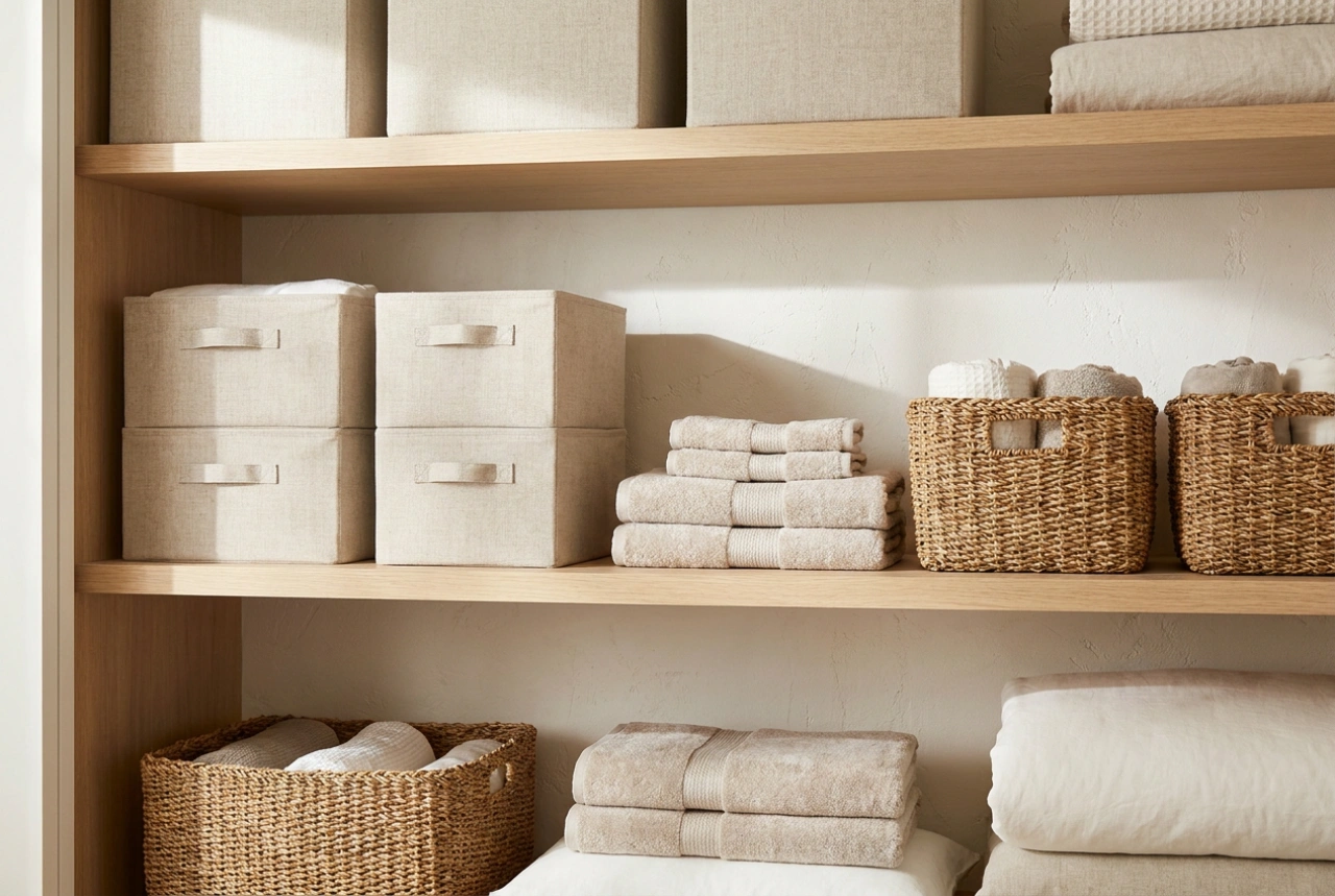 Wie Sie die oberen Fächer im hohen Schlafzimmerschrank optimal nutzen