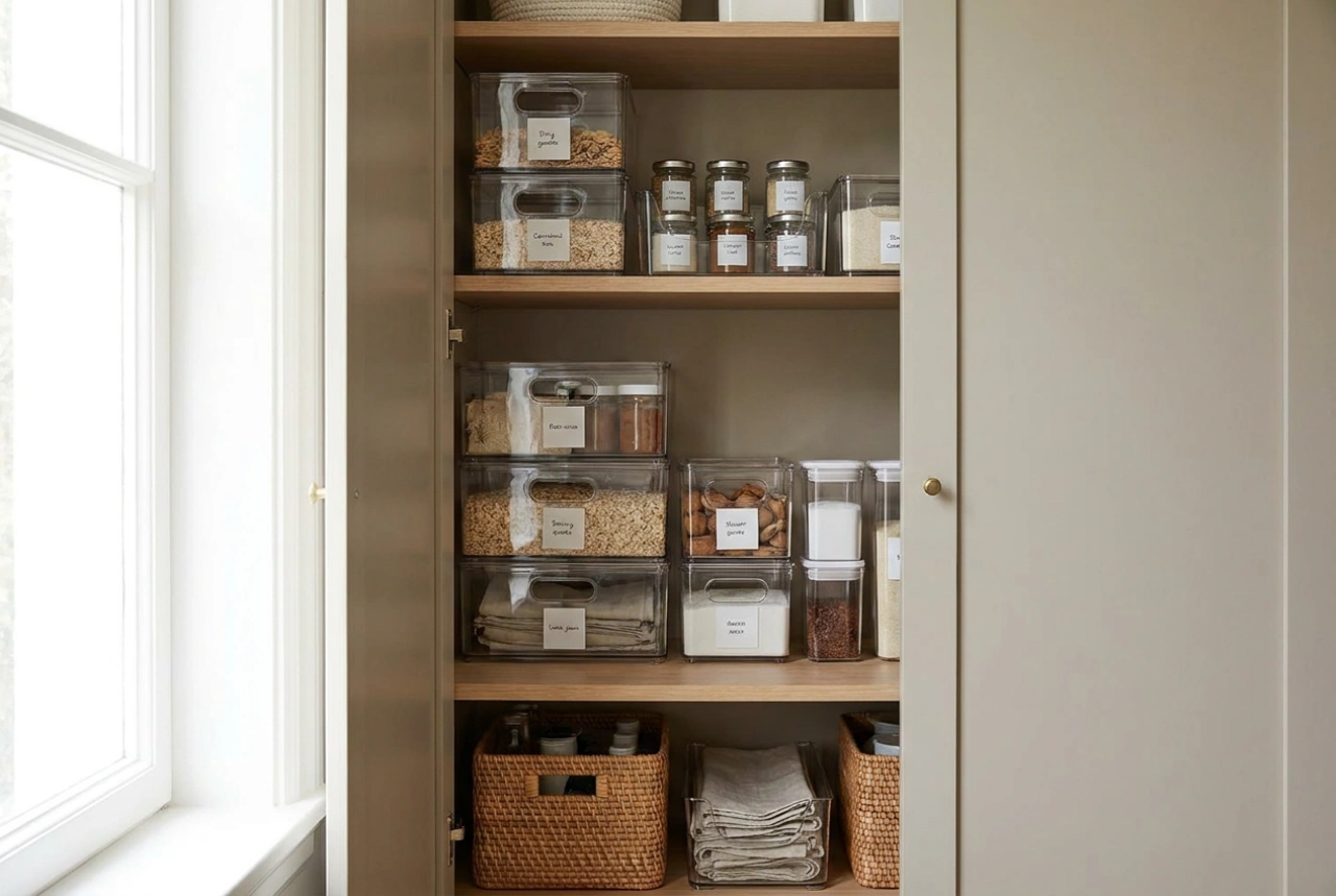 Schmalen Hochschrank mit Einlegeböden optimal nutzen