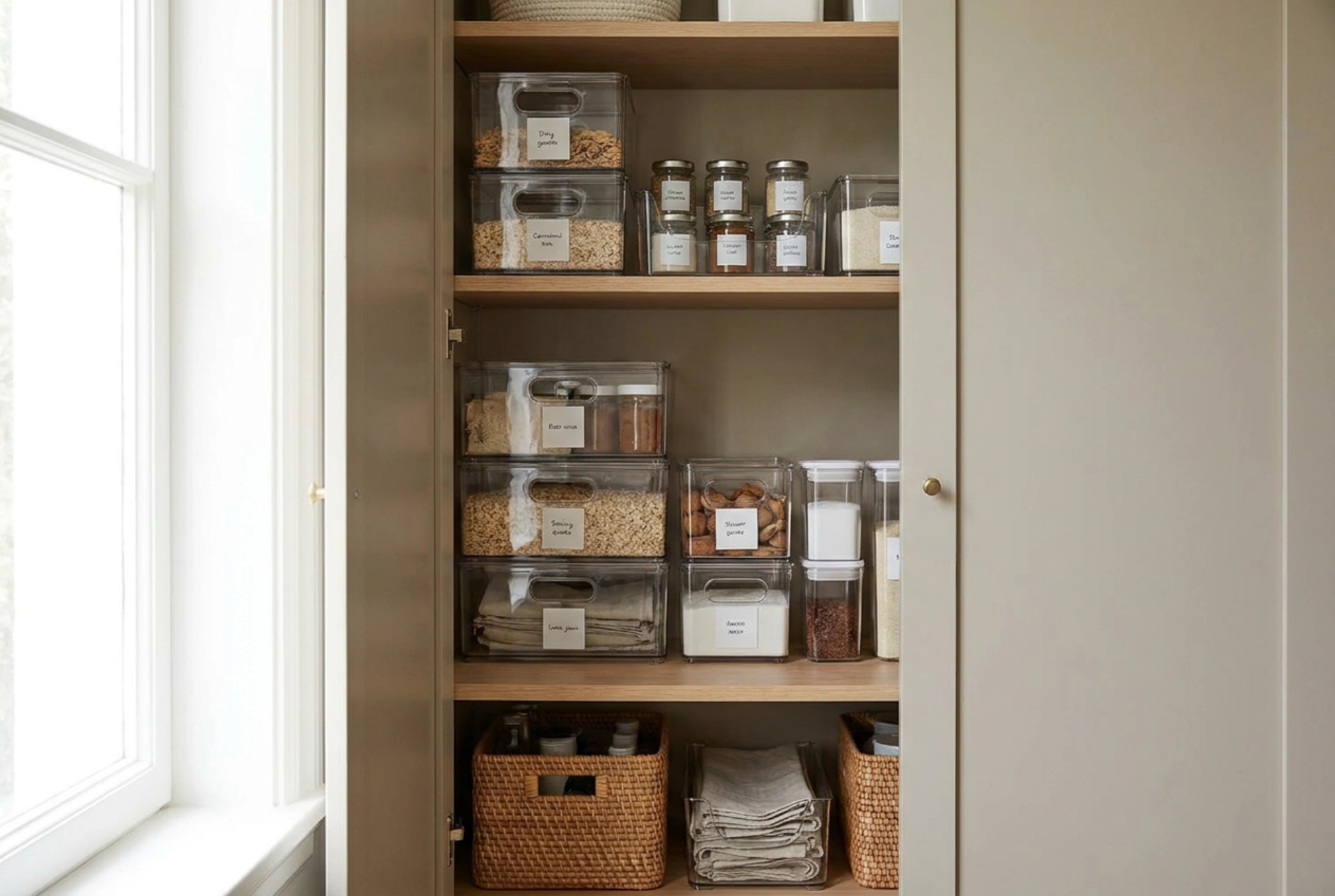 Schmalen Hochschrank mit Einlegeböden optimal nutzen