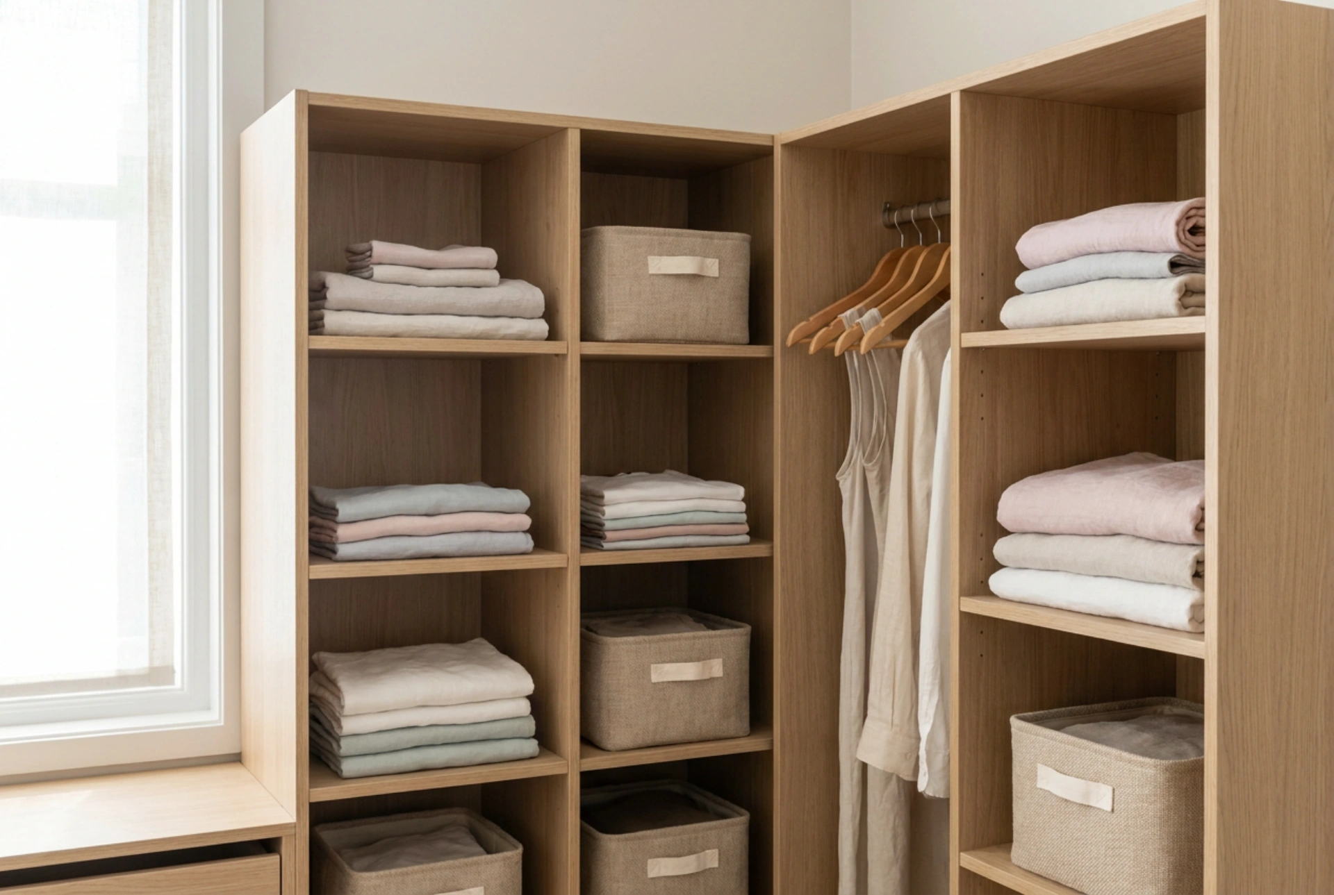 Eckkleiderschrank im Kinderzimmer systematisch organisieren