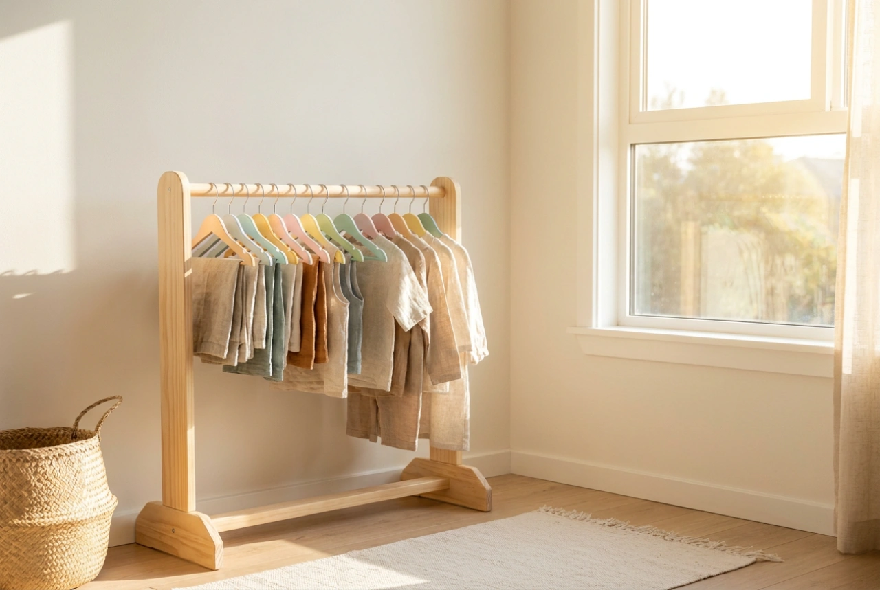 Wie Sie die passenden Kinderkleiderbügel auswählen, damit Ihr Kind die Kleidung selbst wegräumt