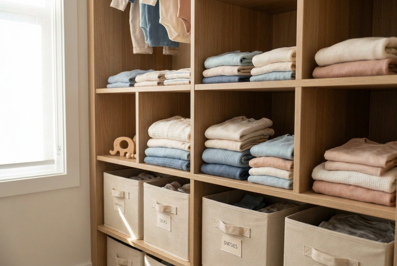Wie man Kommode und Kleiderschrank im Kinderzimmer in klare Zonen unterteilt