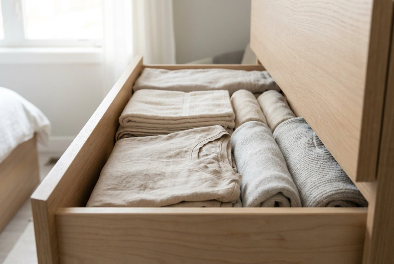 Schubladen im Schlafzimmerschrank effizient und ohne Überfüllung organisieren