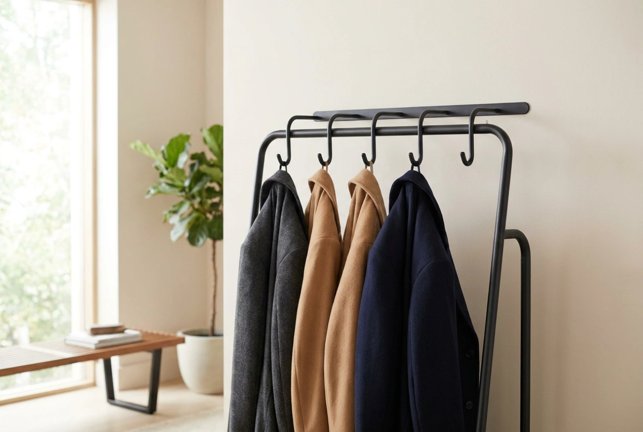Stabiler Kleiderständer für schwere Mäntel und Alltagsgarderobe