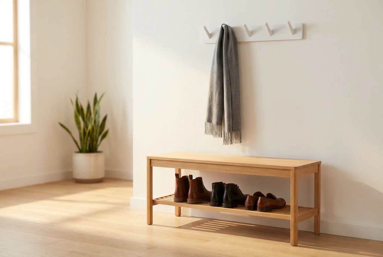 Flurgarderobe mit Schuhregal: Kompakte Organisation für den Eingangsbereich